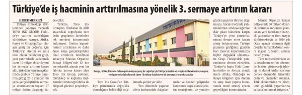 TÜRKİYE'DE İŞ HACMİNİN ARTTIRILMASINA YÖNELİK 3. SERMAYE ARTIRIM KARARI